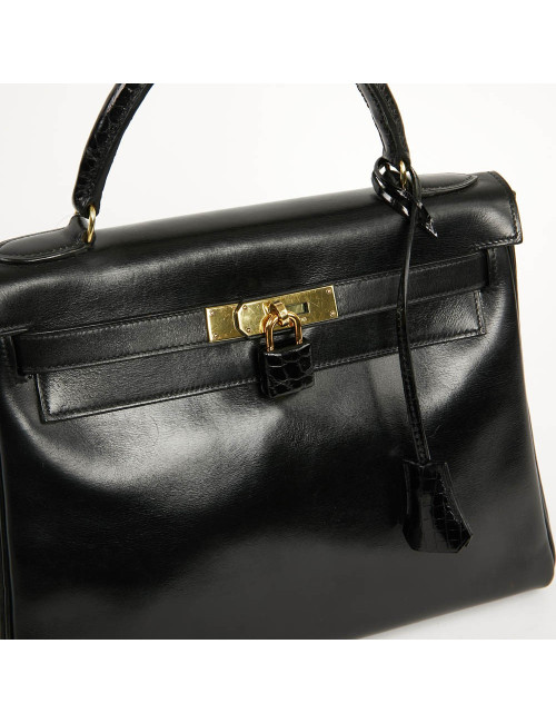 Kelly 32 HERMES cuir box et alligator