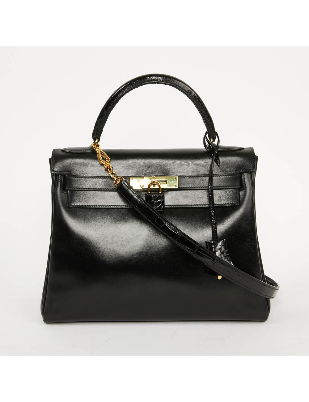 Kelly 32 HERMES cuir box et alligator