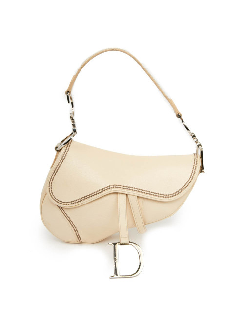 Sac DIOR Saddle cuir beige