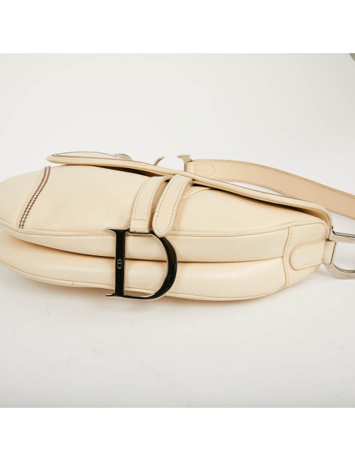 Sac DIOR Saddle cuir beige