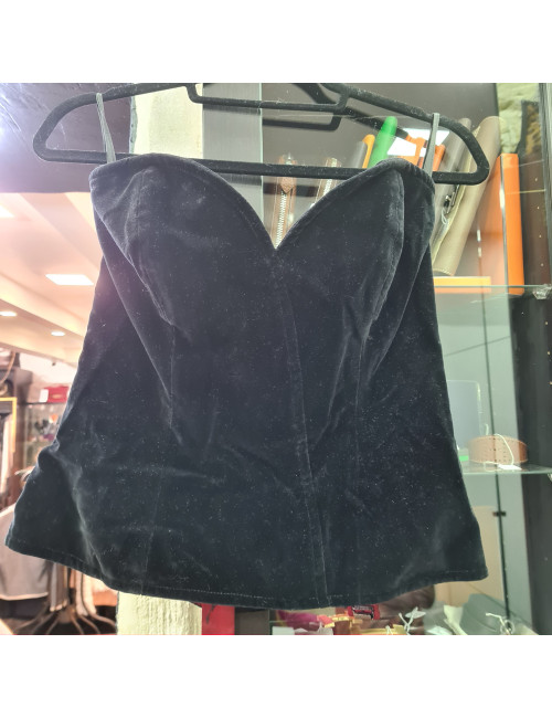 Bustier YVES SAINT LAURENT velours noir Vintage