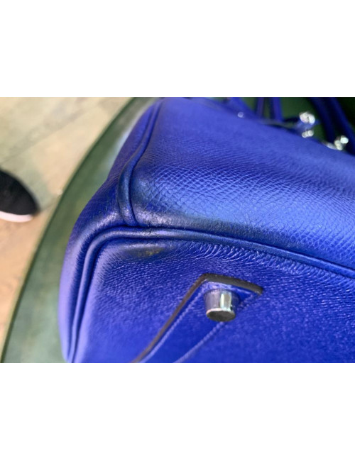 Birkin bleu électrique 35 HERMES cuir epsom
