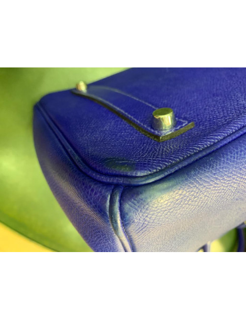 Birkin bleu électrique 35 HERMES cuir epsom