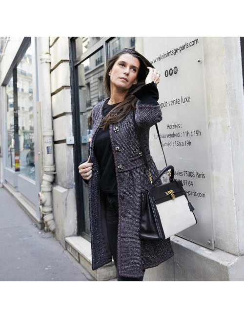 Kelly 32 HERMES toile et cuir