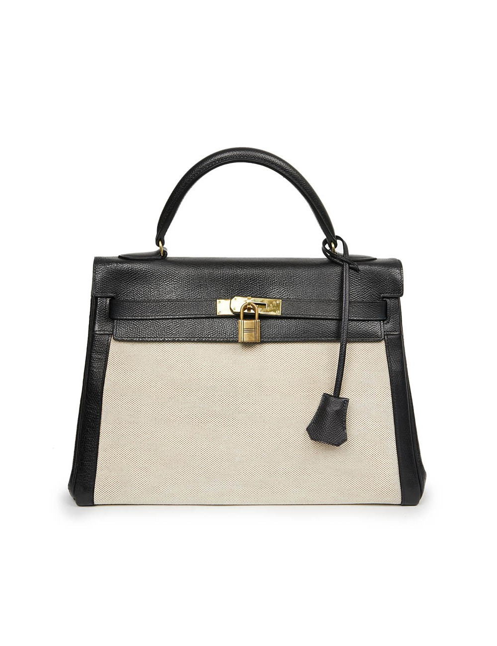 Kelly 32 HERMES toile et cuir