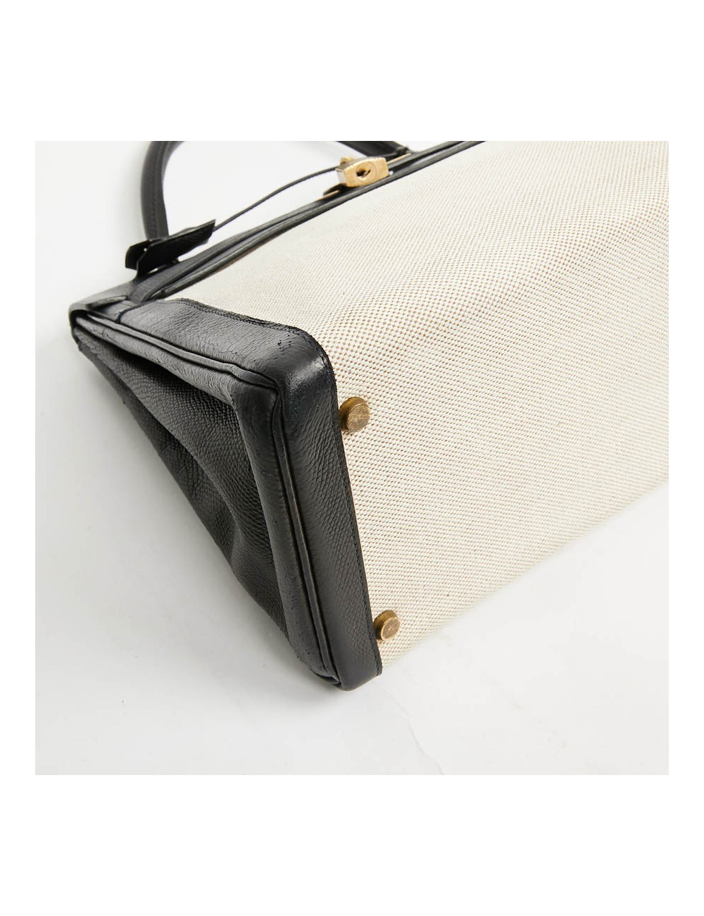 Kelly 32 HERMES toile et cuir