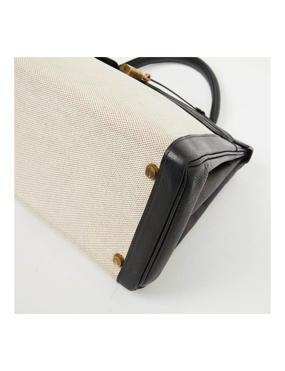 Kelly 32 HERMES toile et cuir