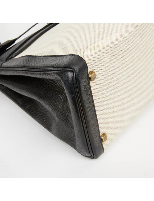Kelly 32 HERMES toile et cuir