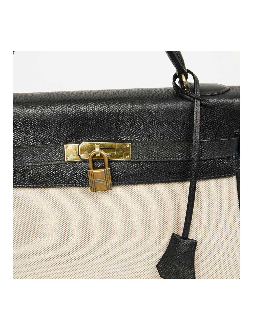 Kelly 32 HERMES toile et cuir