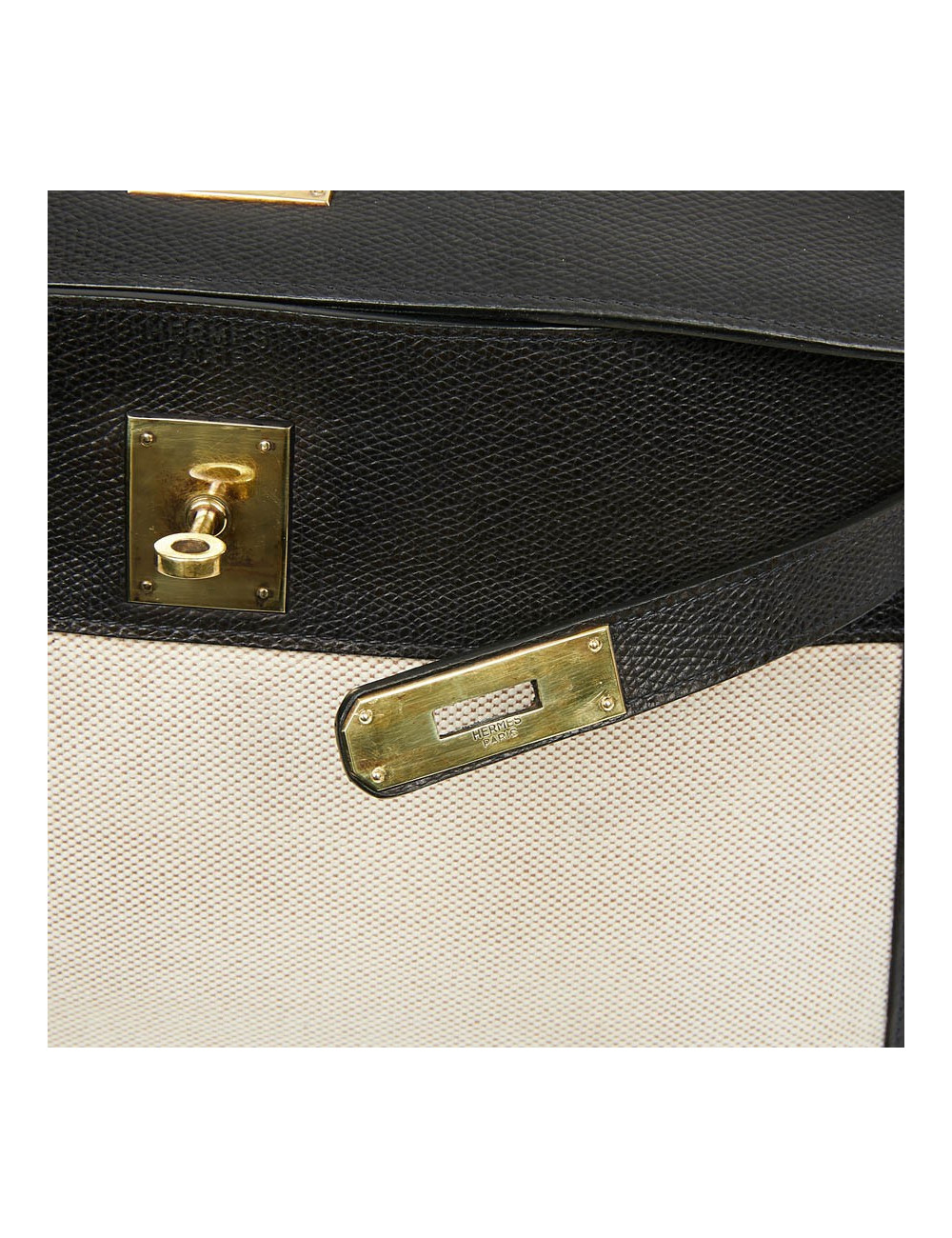 Kelly 32 HERMES toile et cuir