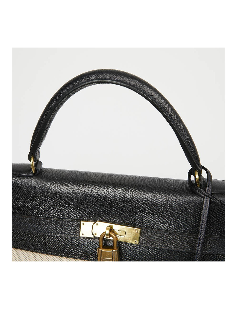 Kelly 32 HERMES toile et cuir
