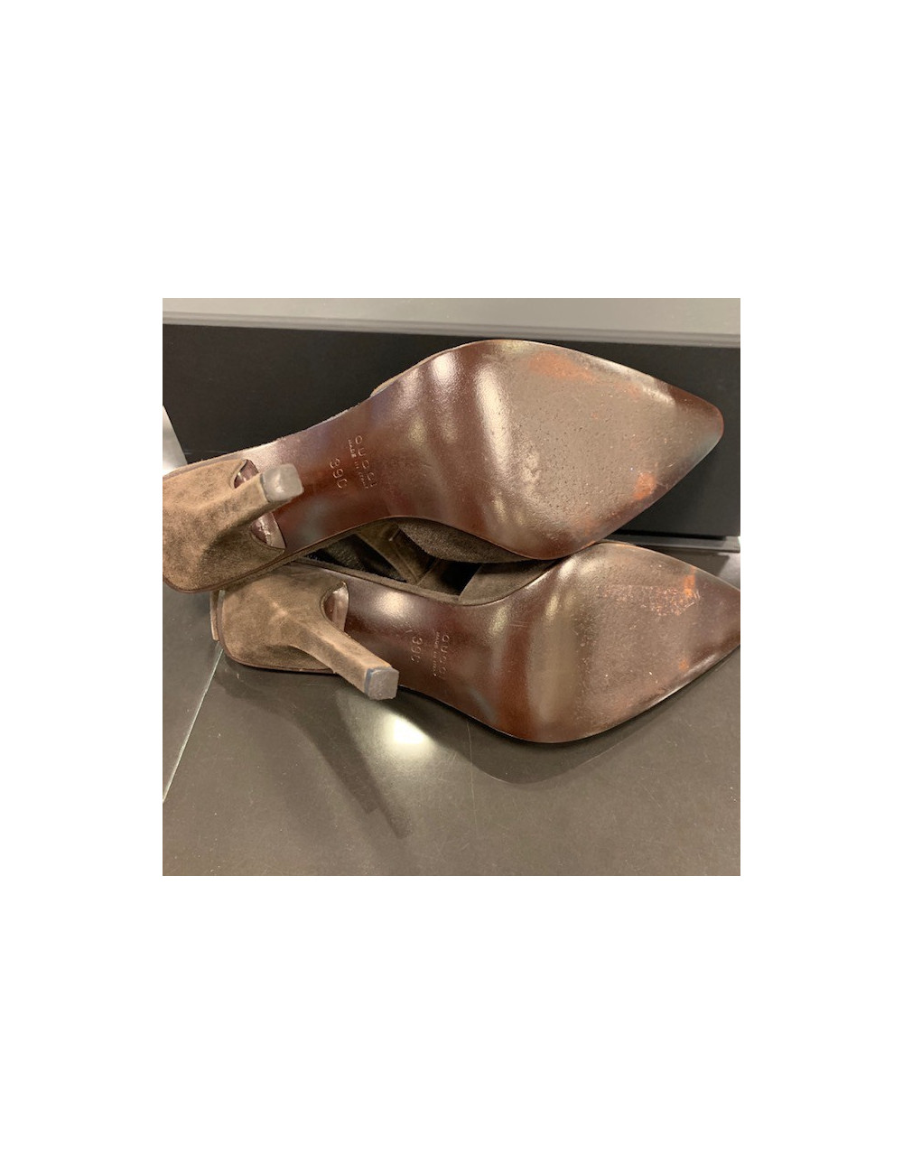 Sandales hautes GUCCI T39C daim marron