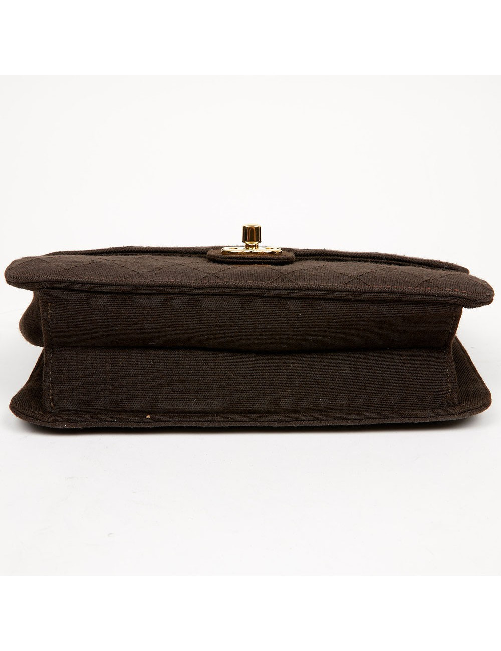 Sac vintage CHANEL en jersey marron