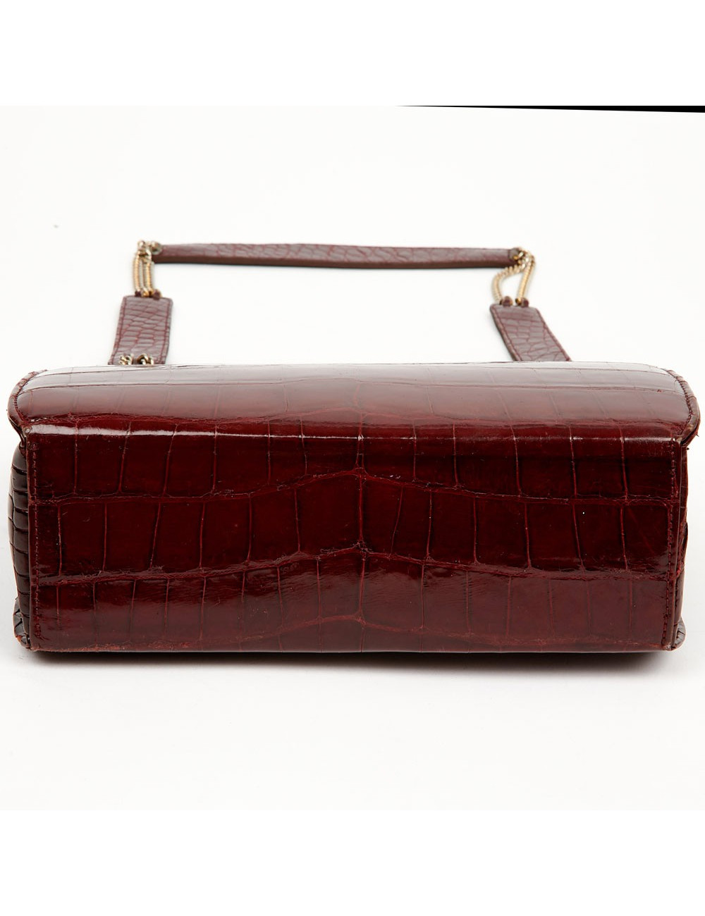Sac croco bordeaux vintage