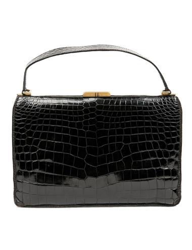 Sac Alligator noir vintage