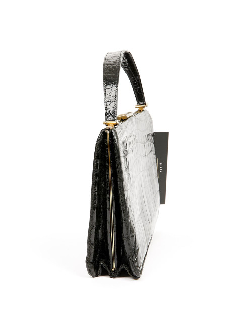 Sac Alligator noir vintage