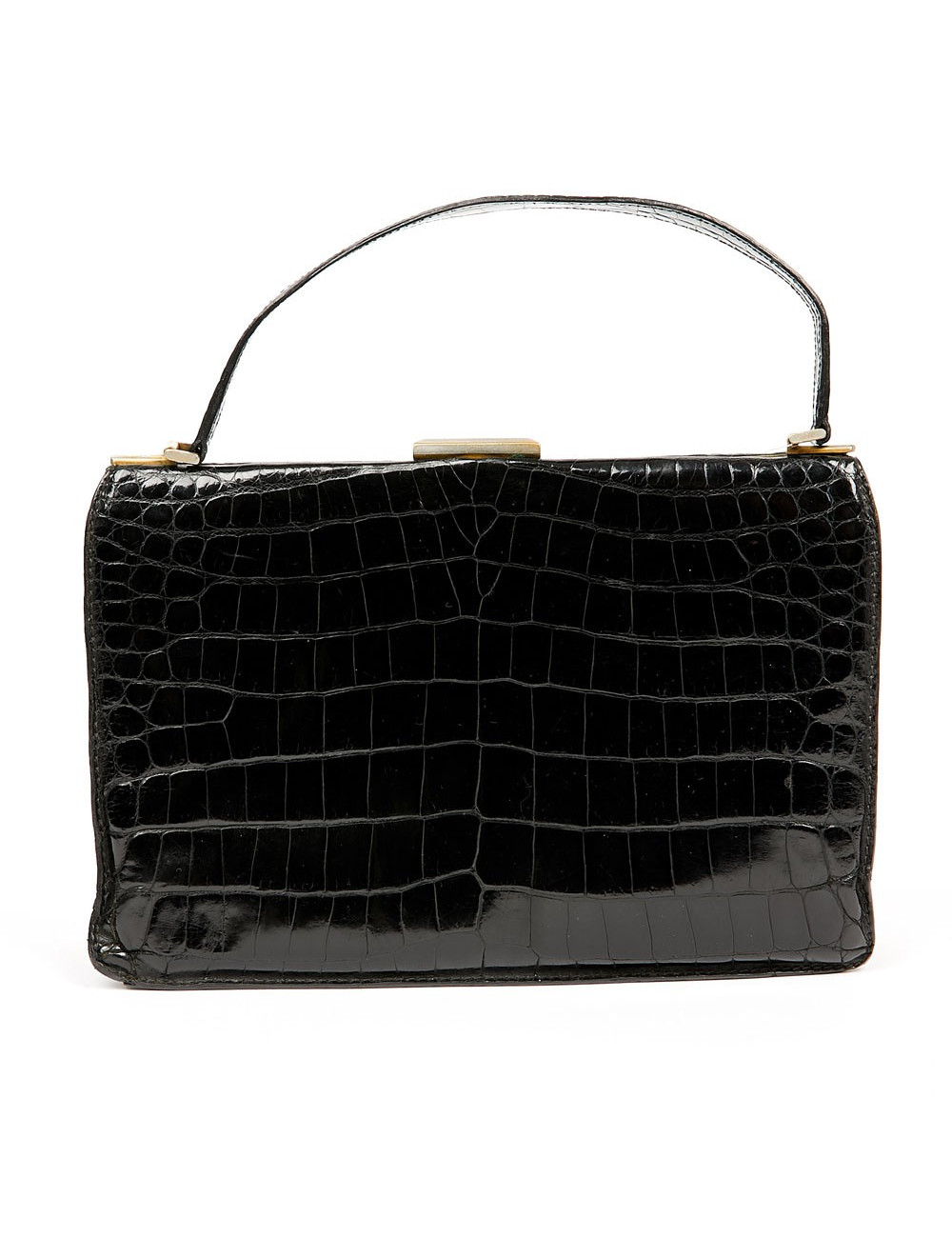 Sac Alligator noir vintage