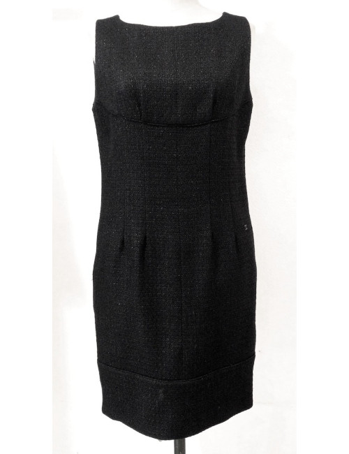 Tailleur avec robe CHANEL noir pailleté