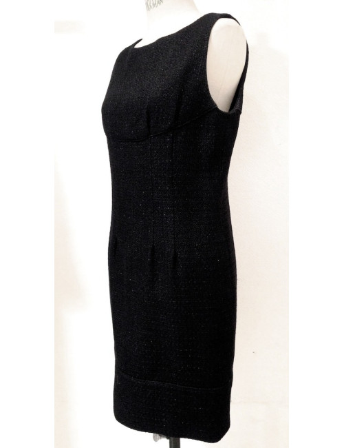 Tailleur avec robe CHANEL noir pailleté
