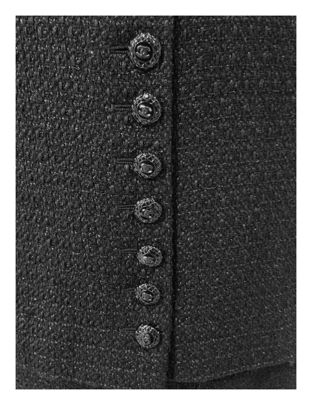 Tailleur avec robe CHANEL noir pailleté