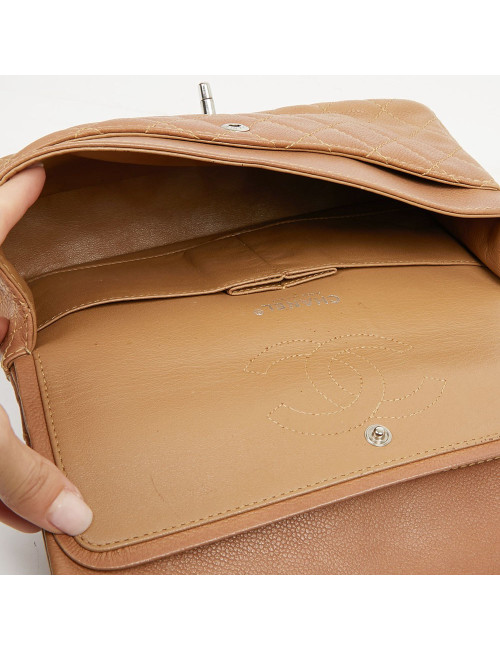 Sac Timeless CHANEL cuir de veau grainé gold