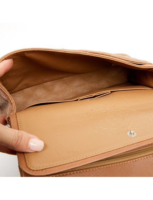 Sac Timeless CHANEL cuir de veau grainé gold