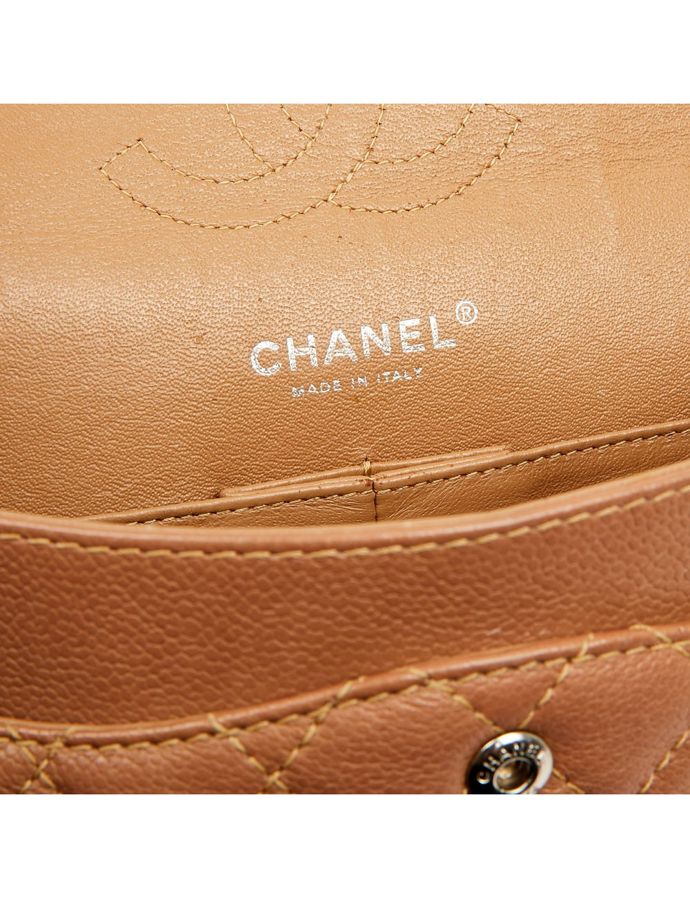 Sac Timeless CHANEL cuir de veau grainé gold