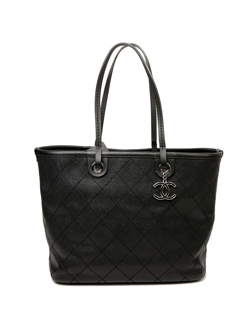 Grand cabas CHANEL cuir grainé noir