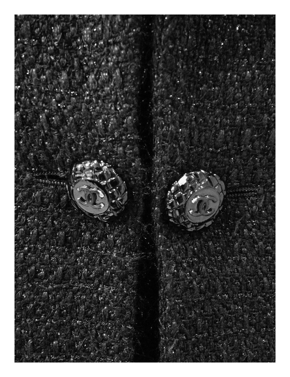 Tailleur avec robe CHANEL noir pailleté