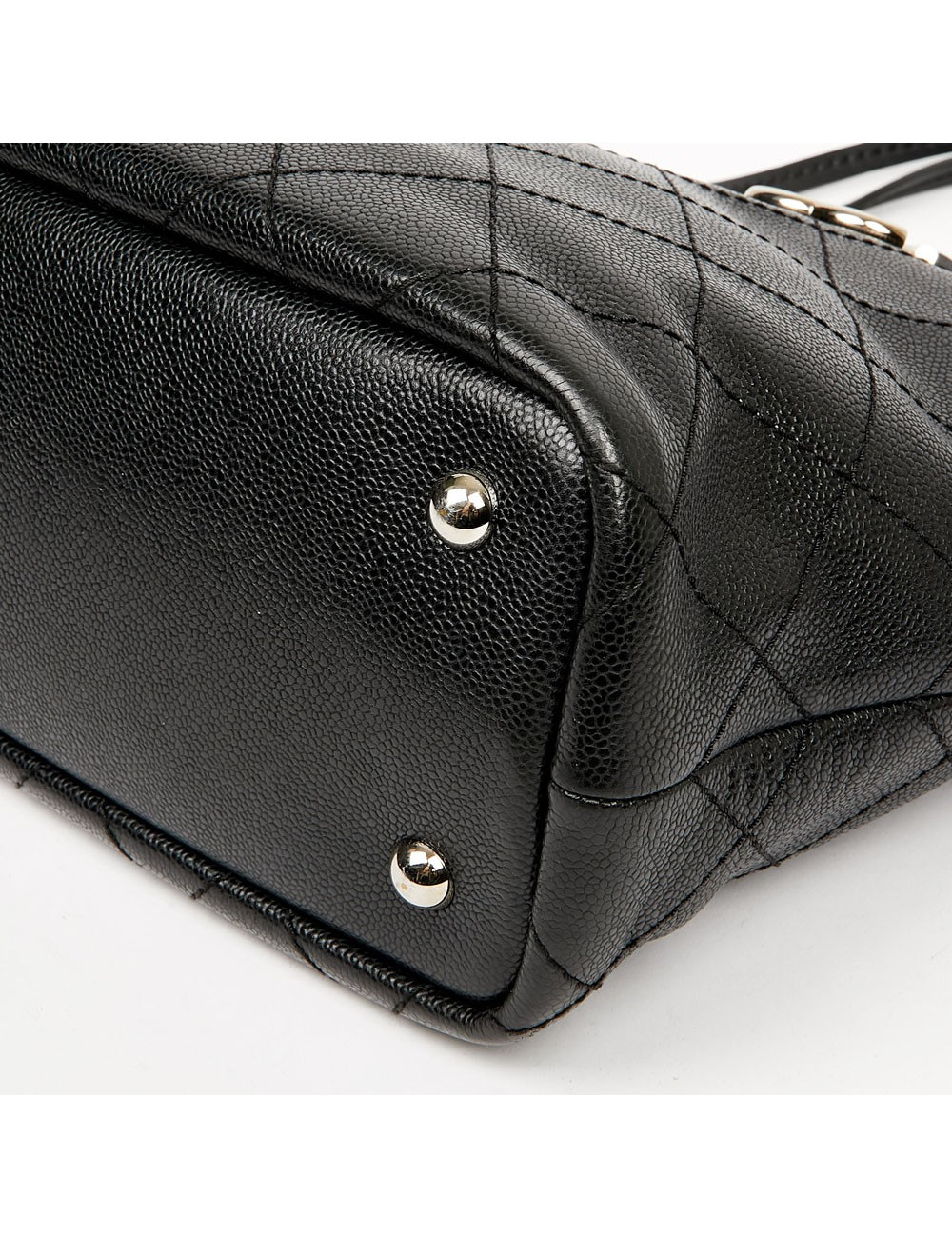 Chanel large tote black grained leather