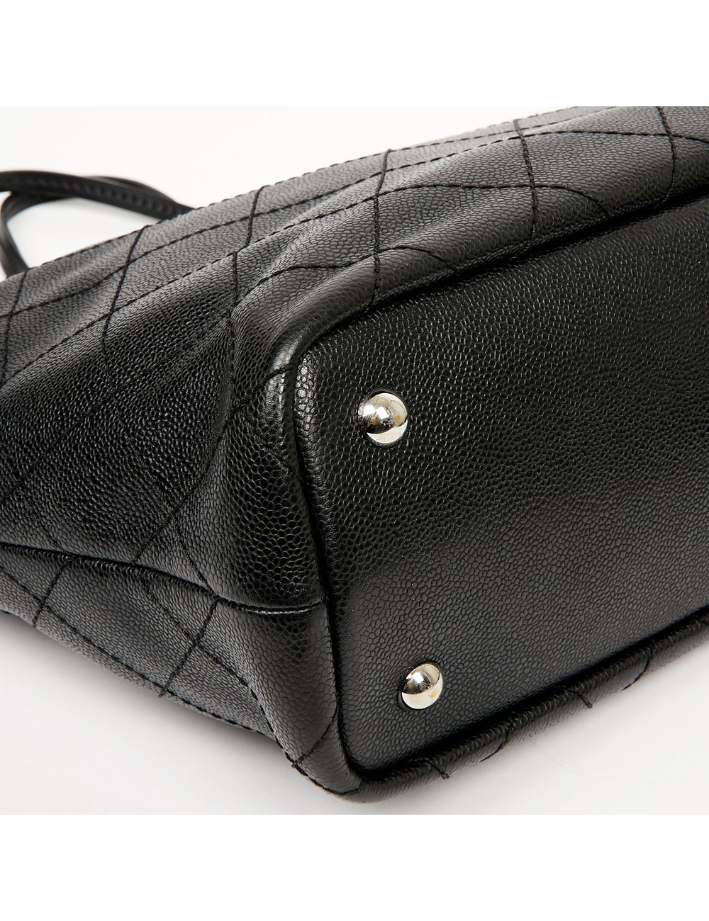 Chanel large tote black grained leather