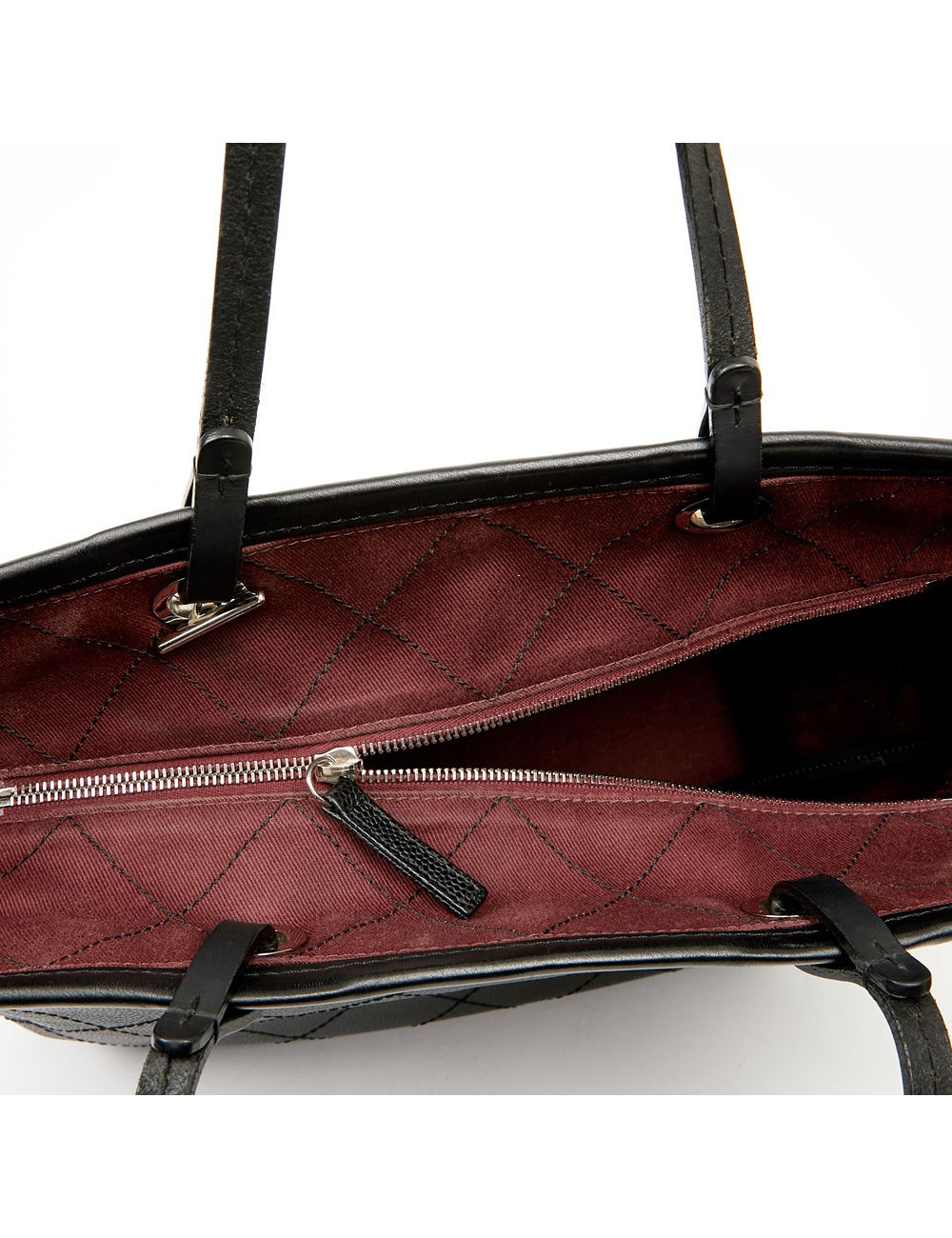 Chanel large tote black grained leather