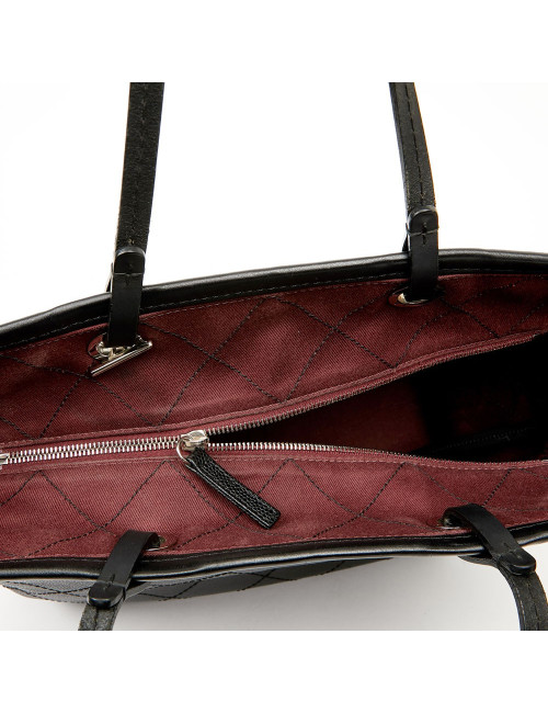 Chanel large tote black grained leather