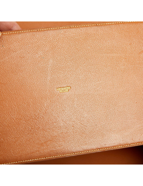 Sac à main Kelly HERMES boite à bijoux Porosus marron