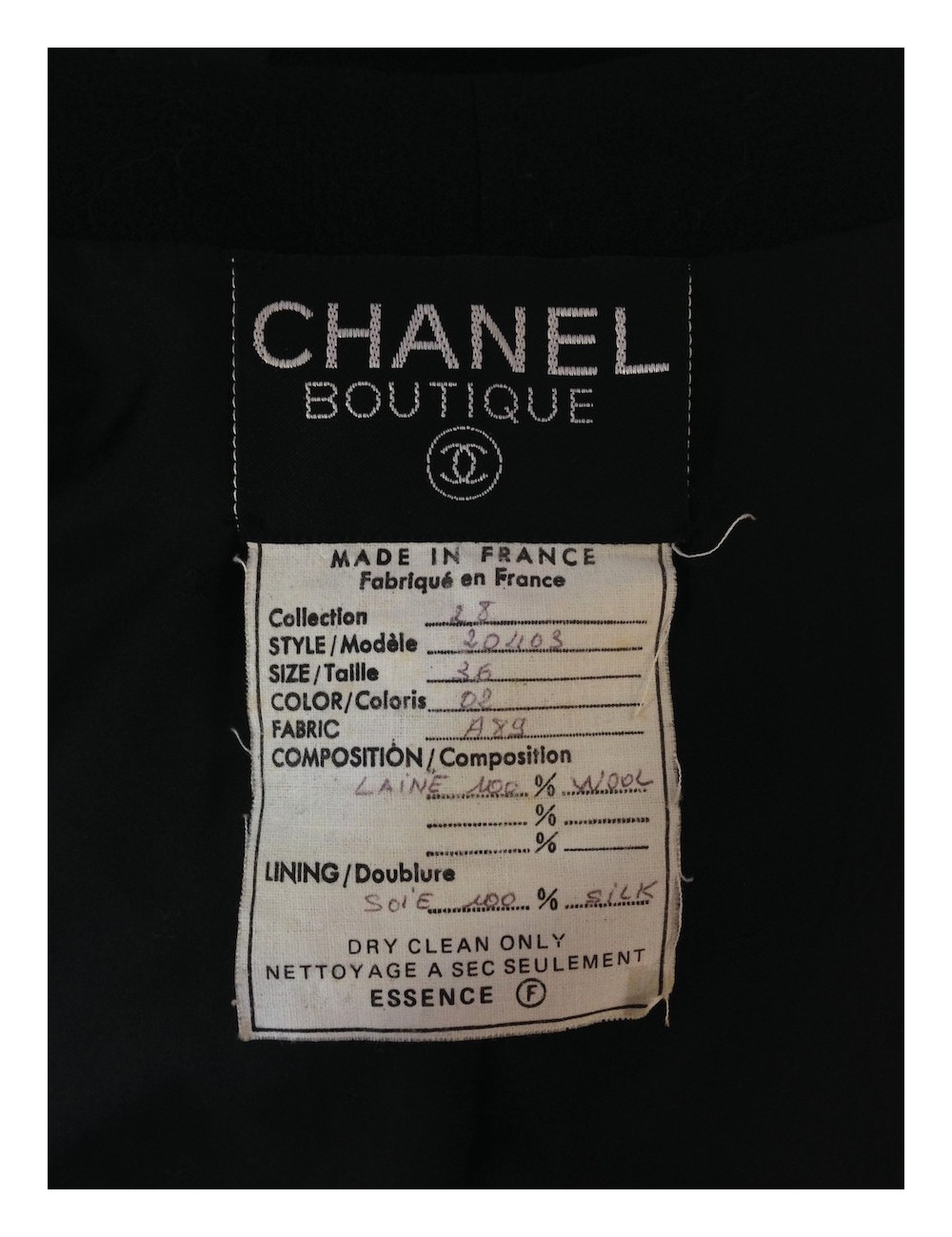 Tailleur CHANEL noir T36