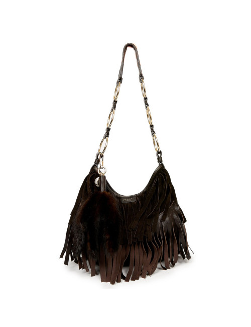 Besace franges YSL SAINT LAURENT