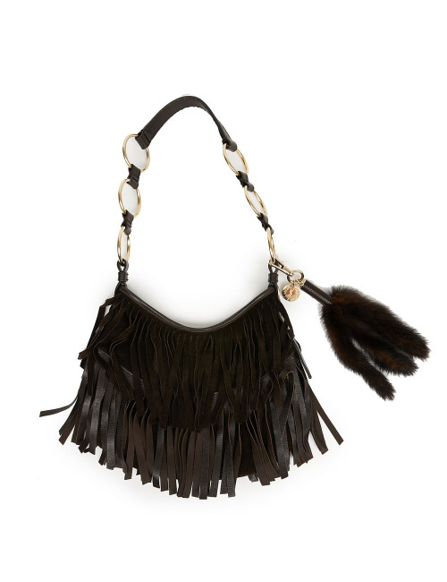 Besace franges YSL SAINT LAURENT