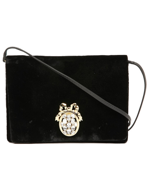 Pochette CHRISTIAN DIOR Vintage velours noir