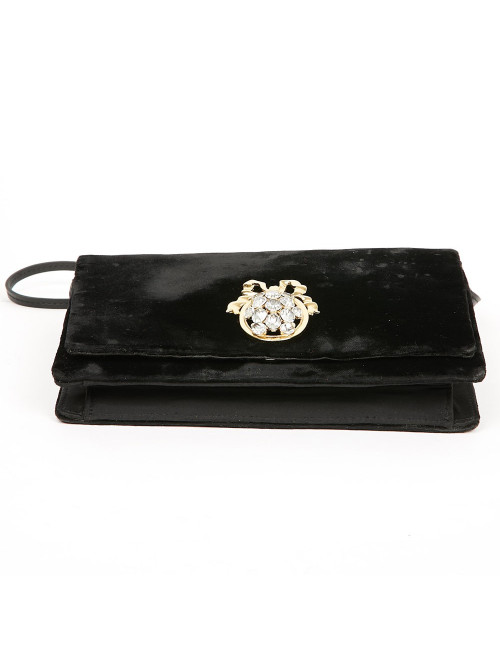 Pochette CHRISTIAN DIOR Vintage velours noir