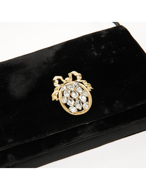 Pochette CHRISTIAN DIOR Vintage velours noir