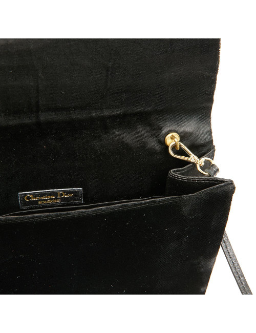 Pochette CHRISTIAN DIOR Vintage velours noir
