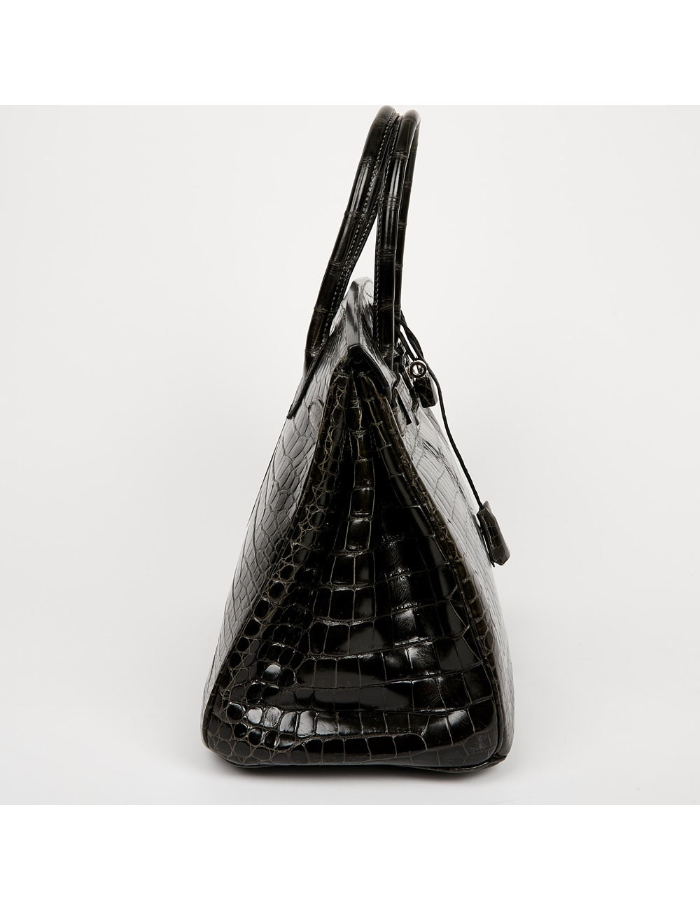 Birkin 35 HERMES Porosus gris anthracite 