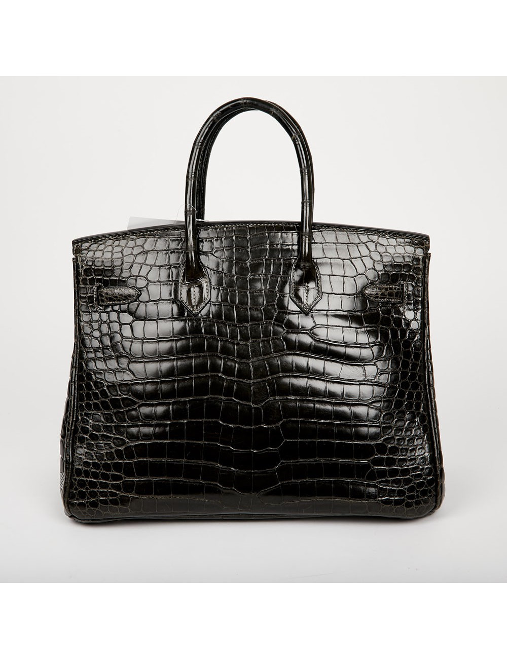 Birkin 35 HERMES Porosus gris anthracite 