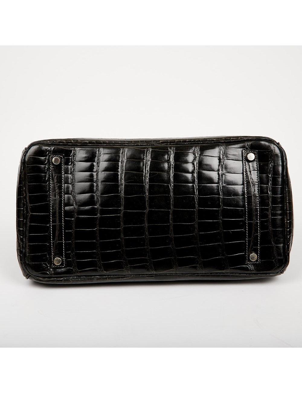 Birkin 35 HERMES Porosus gris anthracite 