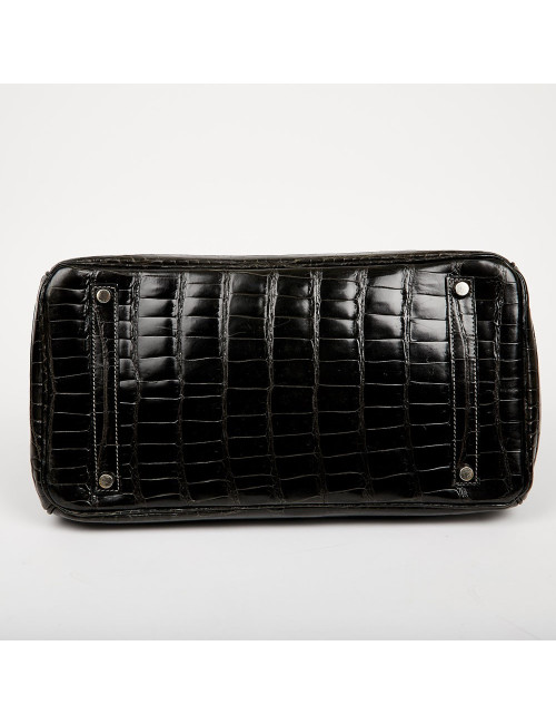 Birkin 35 HERMES Porosus gris anthracite 