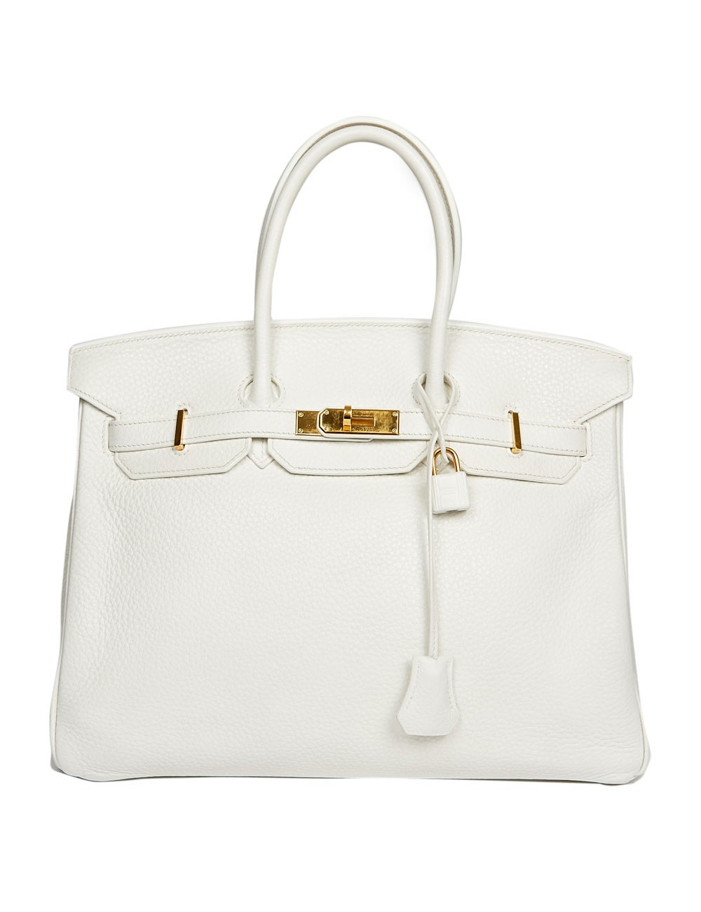 Birkin 35  HERMES cuir de veau Togo blanc