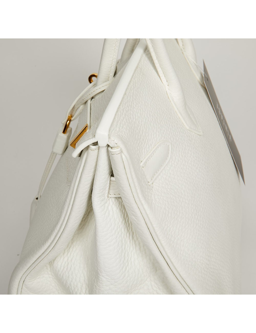 Birkin 35  HERMES cuir de veau Togo blanc