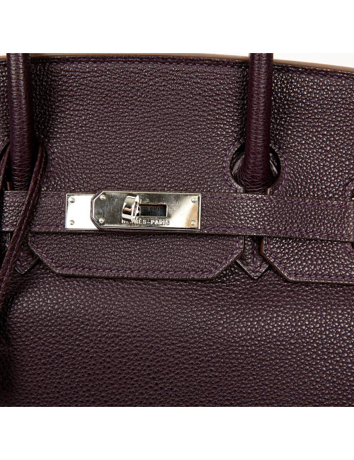 Birkin 35 HERMES cuir de veau Togo raisin