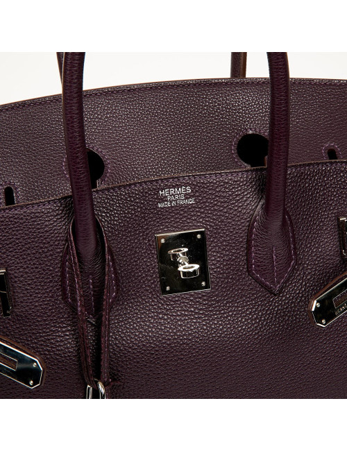 Birkin 35 HERMES cuir de veau Togo raisin