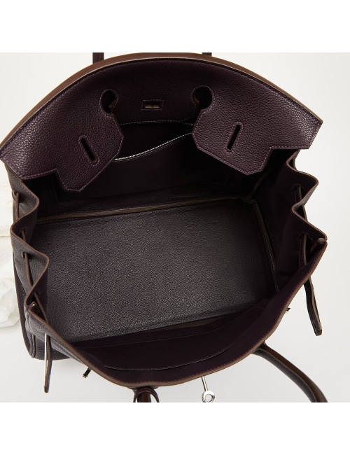 Birkin 35 HERMES cuir de veau Togo raisin